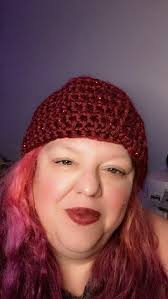 Hand Crochet Red Sparkle Women's Winter Beanie, Handmade Glitter Chunky  Hat, Ski Hat Women, Crochet Beanie Hat for Women Girls, Winter Hat