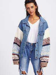We did not find results for: Shop Contrast Knit Sleeve Denim Jacket Online Shein Offers Contrast Knit Sleeve Denim Jacket Amp More To Fit You Denim Jacket Women Denim Jacket Denim Ideas