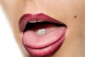 Diamond Tongue Ring Tongue Piercing Tounge Piercing Piercings