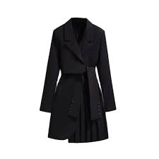 Generic Women's Classic Chic Notch Neck Mini Short Blazer Dress Women's Casual Chic Street Dress Black S at Amazon Women's Clothing store
