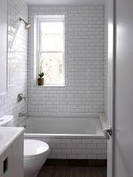 Subway tiles can be installed horizontally, vertically, or in a herringbone pattern. Brown Subway Tiles Bathroom Ideas Photos Houzz