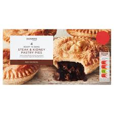 Crumble the stock cubes into the dish and stir well. Dunnes Stores 4 Ready To Bake Steak Kidney Pastry Pies