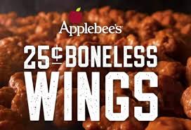 applebee s boneless wings only 25