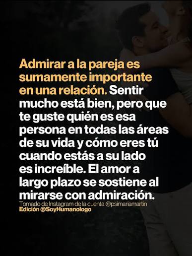 A veces pensamos que amar es solo sentir mucho, y sí, eso importa, pero no es todo. Con el tiempo te das cuenta de que también necesitas que te guste quién es