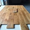 Engineered hardwood is made with a real wood veneer and, in most cases, waterproof layers. 1
