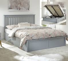 When shopping for grey beds and bed frames, review the types, materials and styles available and choose beds made from hardwoods like chestnut, oak, and ash that you can stain any colour, or. Connect Dove Grey Wooden King Size Ottoman Bed Frame