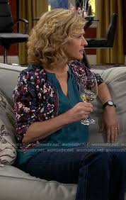 Vanessa S Purple Printed Cardigan On Last Man Standing Man Standing Last Man Last Man Standing