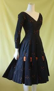 Stunning 1950s Cocktail Dress 50s Evening Dress Deep Mermaid Flounce Hem Perullo David Hart Inc S Small 1950s Cocktail Dress Vintage Dresses Dresses