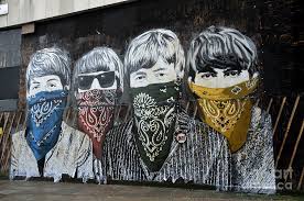 Buy banksy prints on canvas, posters, vinyl wall stickers, iphone covers, samsung phone covers. The Beatles Wearing Face Masks Street Mural Photograph By Ricardmn Photography