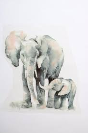 elephant love heat transfer iron on elephant painting elephant drawing watercolor elephant