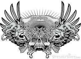 Gothic Coat Of Arms With Skull Grunge Vintage Design T Shirts Chest Tattoo Drawings Chest Piece Tattoos Skull