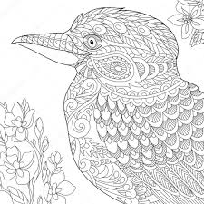 Whitework with colour embroidery project ready for you to stitch. Coloring Page Of Australian Kookaburra Bird Freehand Sketch Drawing For Adult Antistress Coloring Book In Zentangle Style Premium Vector In Adobe Illustrator Ai Ai Format Encapsulated Postscript Eps Eps Format