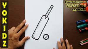 How To Draw A Cricket Bat And Ball Youtube A bat thot robs world's largest rubber band ball gift shop. how to draw a cricket bat and ball
