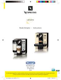 Find more compatible user manuals for nespresso lattissima+ coffee maker device. Delonghi Nesspresso Lattissima Instructions Manual Pdf Download Manualslib