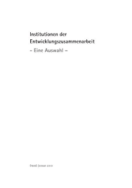 Hier finden sie alle informationen zu fischers aktuellen projekten und virtuellen reisen. Institutionen Der Entwicklungszusammenarbeit Eine Auswahl Giz