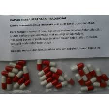 Ubat ini adalah perubatan tradisional berbentuk kapsul yang hanya mengandungi ramuan. Saraf Ubat Sakit Urat Di Farmasi