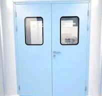 Puerta oscilante manual simple y doble personalizada de fábrica al por  mayor para sala limpia y hospital
