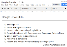 Maybe you would like to learn more about one of these? Control Alt Achieve Interactive Checklists In Google Docs