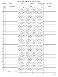 This is a convenient template which is easy to understand, easy to use, and keeps the information about the baseball lineup organized. Baseball Softball Score Sheet Printable