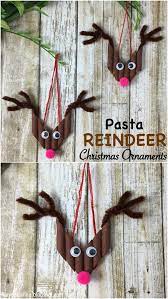 The dollar store is calling for craft supplies to make these adorable reindeer gift bags. Pasta Reindeer Christmas Ornament The Joy Of Sharing