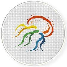 It's a simple pattern to follow and you'll have a lot of fun with the finished product. Charts Club Members Only Rainbow Jellyfish Cross Stitch Pattern Cross Stitch Mermaid Cross Stitch Cross Stitch Patterns