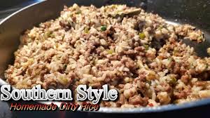 dirty rice with sausage ground beef