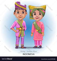 Sumatera barat memiliki berbagai ragam baju adat untuk pria dan wanita. Pakaian Adat Minangkabau Kartun Info Gtk