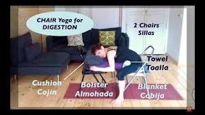 Alive Chair Yoga For Digestion English Espanol 60 Min Https Youtu Be Ytggvp Rr0a In 2020 Chair Yoga Yoga Yoga Class