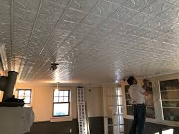 A step by step tutorial video showing how to cut beveled edge ceiling tiles for a suspended ceiling. Commercial Tin Ceiling Tiles Residential Ceiling Installation Brooklyn
