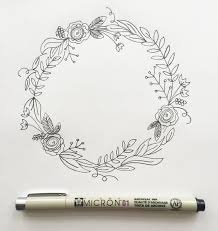 Simple Steps For Drawing A Wreath Wreath Drawing Bullet Journal Inspiration Bullet Journal Doodles