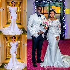 Gorgeous South Africa Wedding Dress Sparkle Sequins Beads Lace Applique Long Sleeve Bridal Gown Plus Size Mermaid Wedding Dresses From Readygogo 214 08 Dhga Lace Mermaid Wedding Dress Lace Bridal Gown