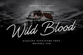 More my fonts on my homepage! Wild Blood Free Fonts Script Handwritten Pixelify Net