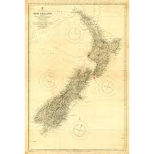 meishe art vintage new zealand nautical map old chart home wall picture art decor