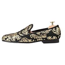 Black And Gold Loafers Men Hi Hann Gold Printing Men S Velvet Loafer Shoes Slip On L Https Www Amazon Com Dp B01kh28zxy Ref Cm Sw R Pi Dp Velvet Loafers Mens Velvet Loafers Loafers