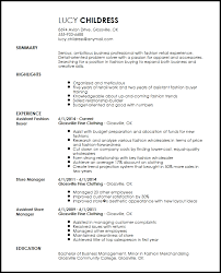 Free Professional Fashion Assistant Buyer Resume Template Resumenow Merchandising Jobs Professional Fashion Resume Examples
