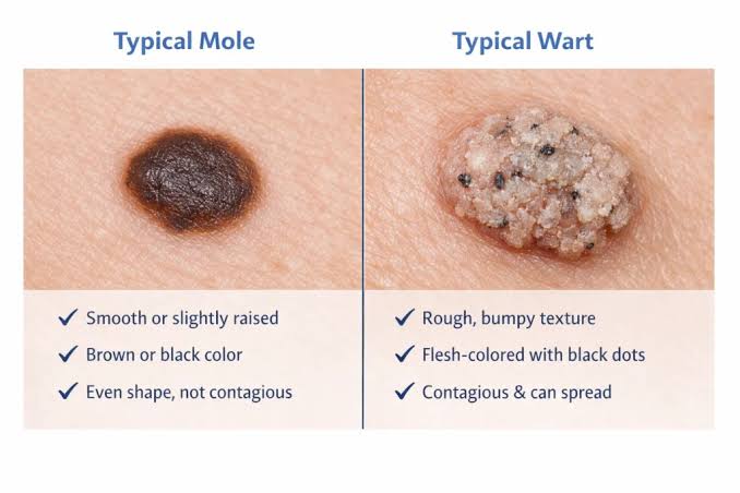 Mole vs Wart: Key Differences, Symptoms & Treatment