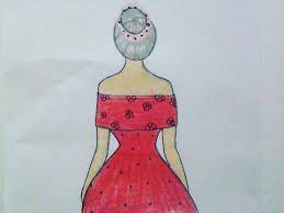 I always try to show the easiest way of drawing and painting. How To Draw A Girl Farjana Drawing Academy Red Dress Drawing Youtube Drawings Dress Drawing Girl Drawing