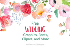 Free Wedding Svgs Fonts And Clipart For Gifts And Stationery