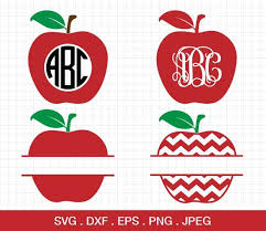 Apple Svg Chevron Apple Svg Apple Monogram Svg Teacher Svg File Back To School Svg Split Apple Svg For Silhouette Cricut In 2020 Monogram Svg Cricut Projects Apple Silhouette