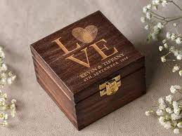 Wood Wedding Ring Bearer Box Fingerprint Box By 4lovepolkadots 35 00 Ring Bearer Wedding Wedding Ring Bearer Boxes Rustic Wooden Ring Box