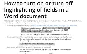 Try something like the following to get to all fields in the document, header, footer, background and main text: How To Lock And Unlock Updating For Fields In The Word Document Microsoft Word 365