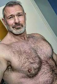 Shirtless Male Muscular Beefcake Mature Hairy Chest Beard Hunk PHOTO 4X6  B937 | eBay