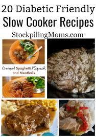 Crockpot chicken recipes for when you want a flavorful, healthy dinner without all the work. 20 Diabetic Slow Cooker Friendly Recipes Stockpiling Moms