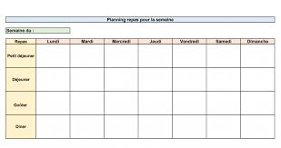 Logiciel pour créer un planning gratuit en pdf ou excel (.xls) à imprimer en ligne avec un exemple de modèle vierge de planning de la semaine ou du mois. Planning Menu De La Semaine A Imprimer Wizzelite