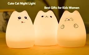 Amazon Com Cute Kitty Night Light Goline Gifts For Women Teen Girls Baby Night Lights For Kids Bedroom Cute Christmas Kitty Silicone Nightlights For Children Toddler Multicolor Light Baby