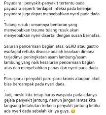 Apakah ada kaitannya dengan jantung ? Nyeri Di Dada Sebelah Kiri Bukan Berarti Sakit Jantung Steemit