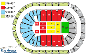 Seating Chart For Gwinnett Arena Jollibee Stockton California