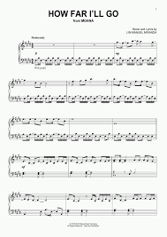 Adaptations written by pianists, without unnecessary difficulty, made to be played How Far I Ll Go Piano Sheet Music Onlinepianist