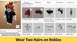 I play on ipad but i think you can do the same on phone! How To Wear Two Hairs On Roblox Game Specifications