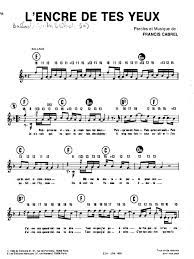C g am am je n'avais pas vu que tu portais des chaînes f c à trop vouloir te regarder Francis Cabrel L Encre De Tes Yeux Pdf